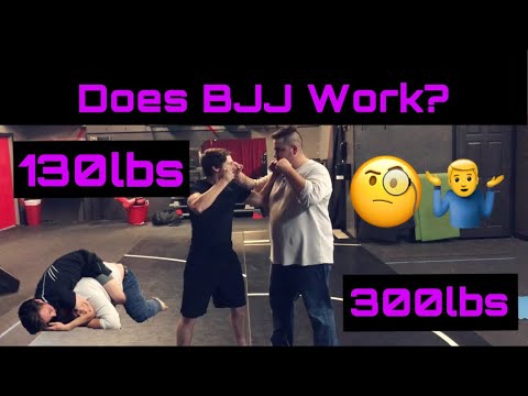 130lbs White Belt Vs 300lbs Untrained Opponent - Who Wins? - BjjTribes